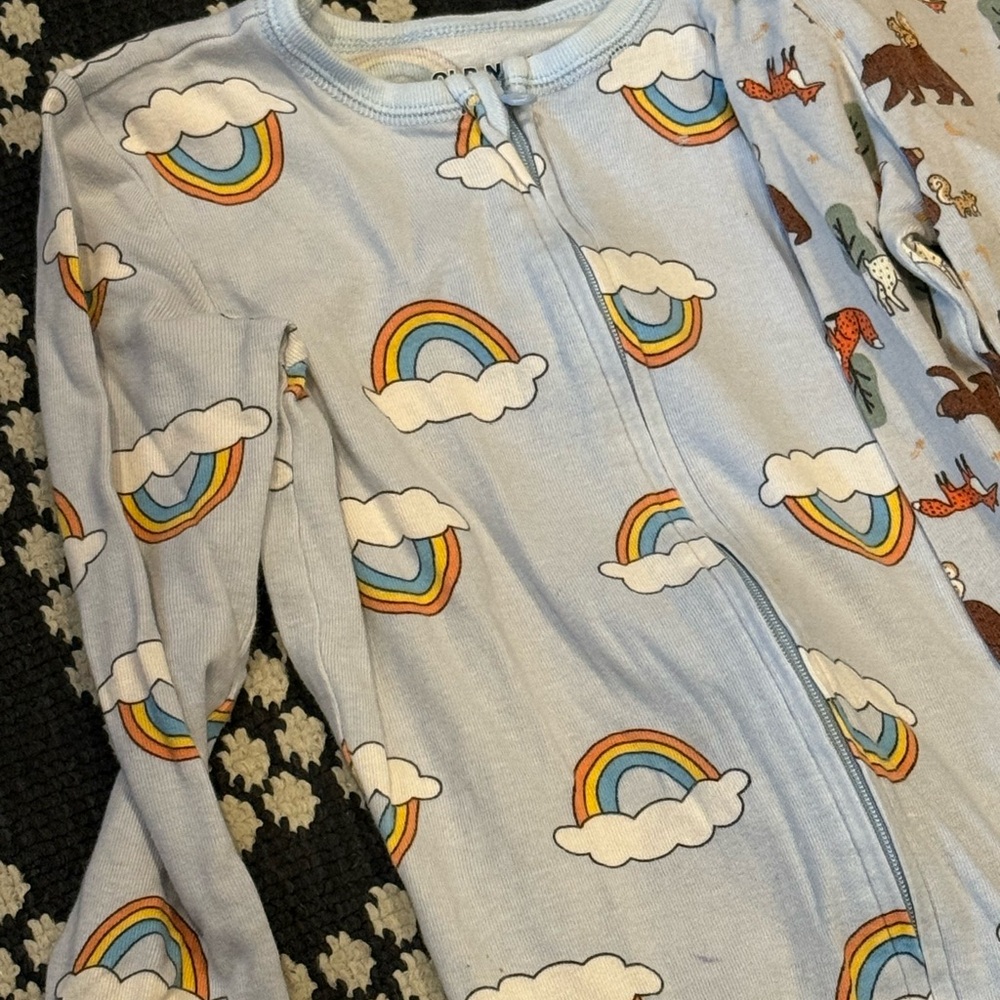Girl or Boy Toddler Footed Onesies Toddler Pj's Lot OldNavy - Picture 2 of 8